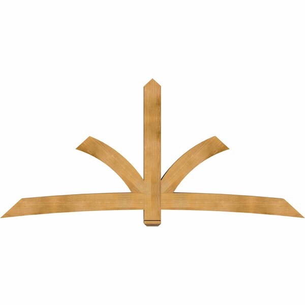 Ekena Millwork Davenport Rough Sawn Timber Gable Bracket, Western Red Cedar, 108"W x 49"H x 6"D x 6"F, 11/12 Pitch GBW108X49X0606DAV00RWR - main